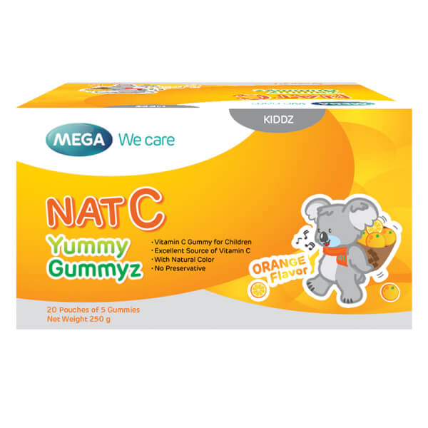 Gummies bổ sung vitamin C Nat C Yummy Gymmyz  (hộp 20 gói)