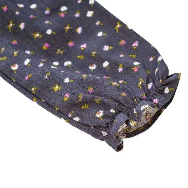 Đầm vải bé gái Animo TX722004 (6M - 6Y, Xanh đen)