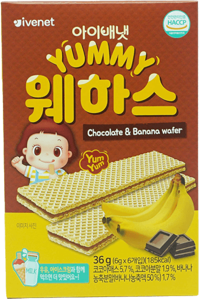 Combo 2 Bánh xốp thanh Ivenet vị sô cô la và chuối 36g