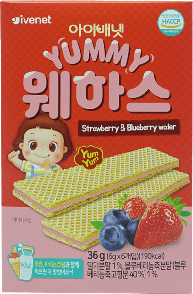 Combo 2 Bánh xốp thanh Ivenet vị dâu và việt quất 36g