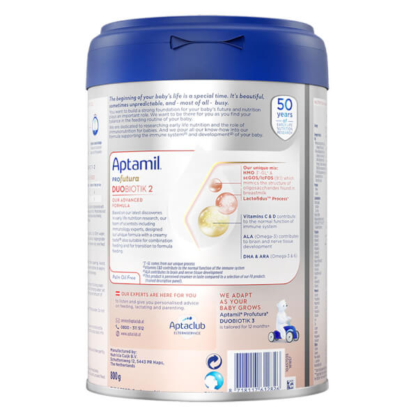 Sữa Aptamil Profutura Duobiotik 2 800g (6-12 tháng)