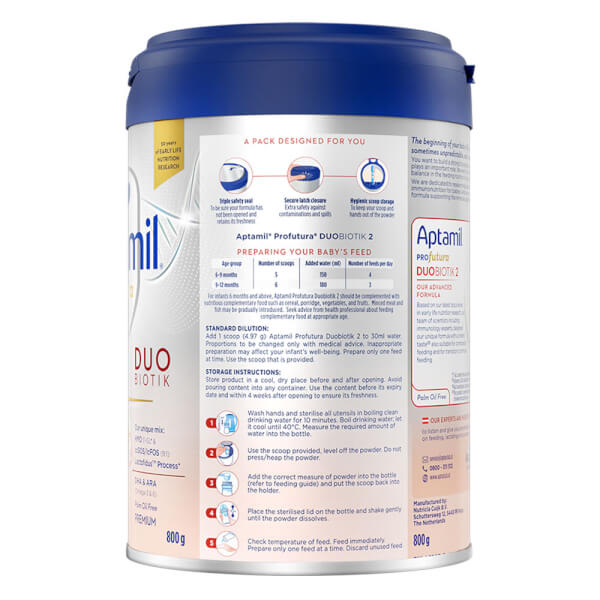 Sữa Aptamil Profutura Duobiotik 2 800g (6-12 tháng)