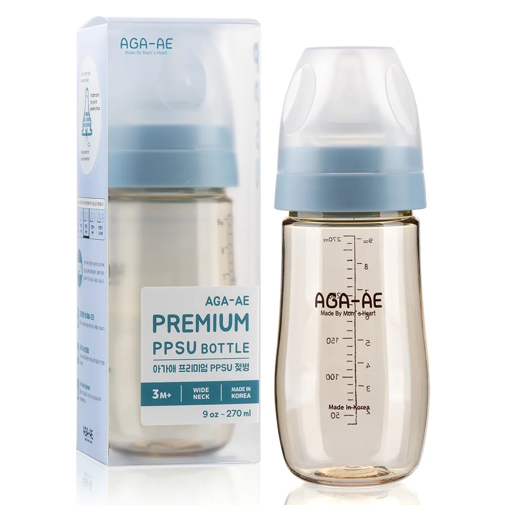 Bình sữa PPSU Aga-ae 270ml (xanh)