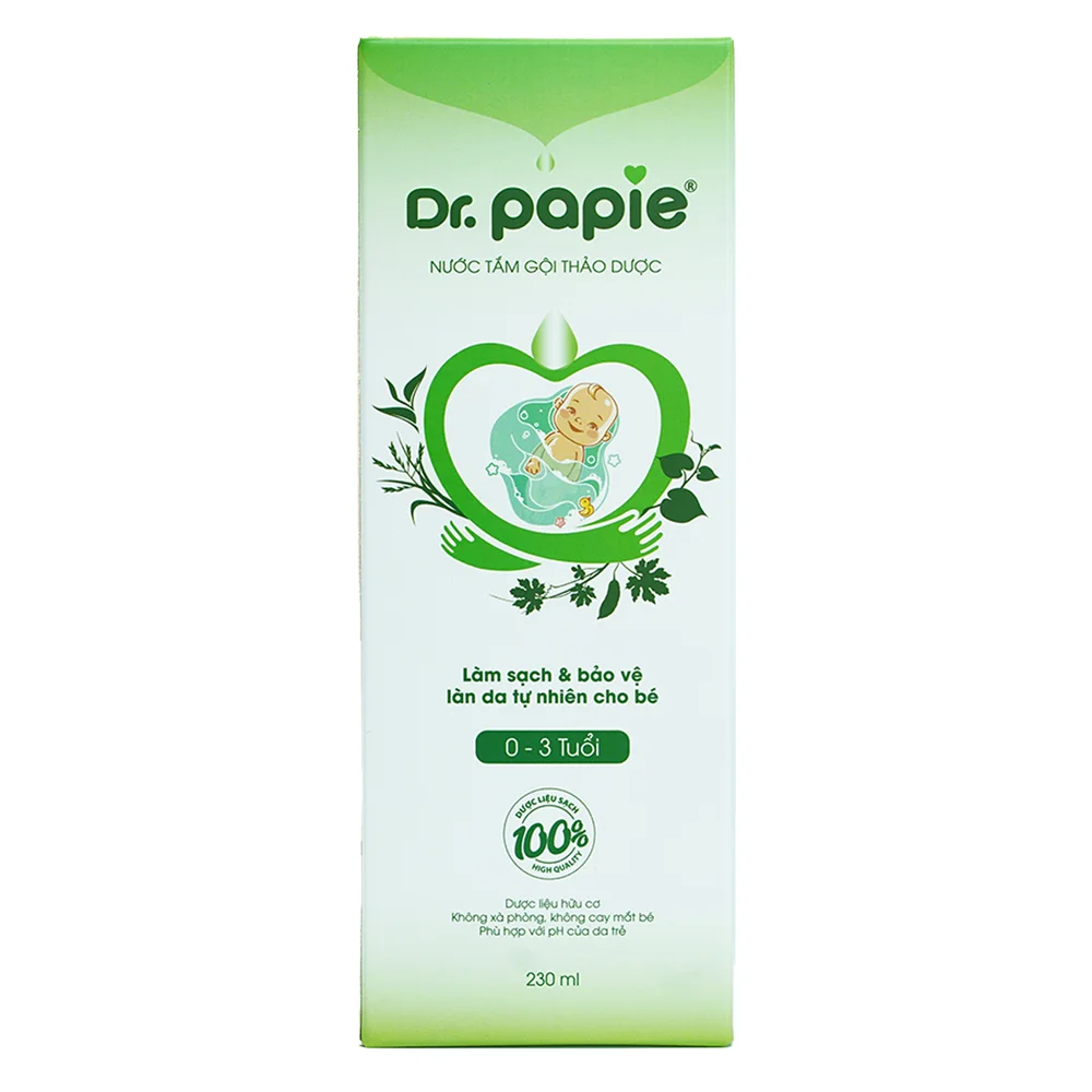 Nước tắm gội thảo dược Dr.Papie 230ml