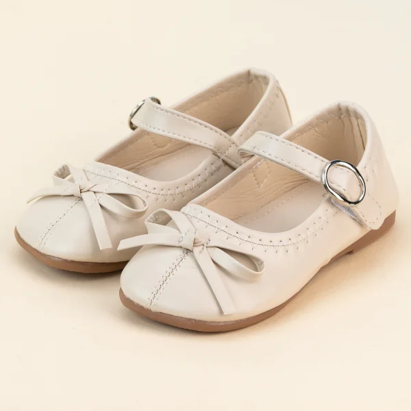 Giày búp bê bé gái Animo A2205_MN004 (21 - 23 - 25, Kem)