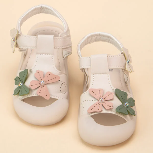 Giày bé gái Animo A2203_JK004 (19 - 21 - 23, Trắng)