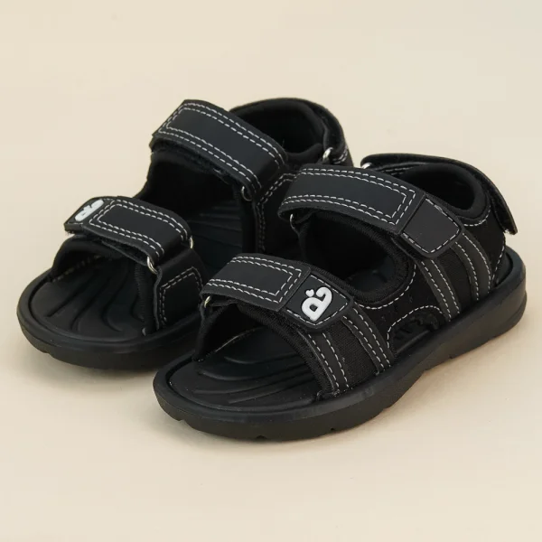 Sandal bé trai cao cấp Animo A2208_JK002 (19-21-23-25,Đen)