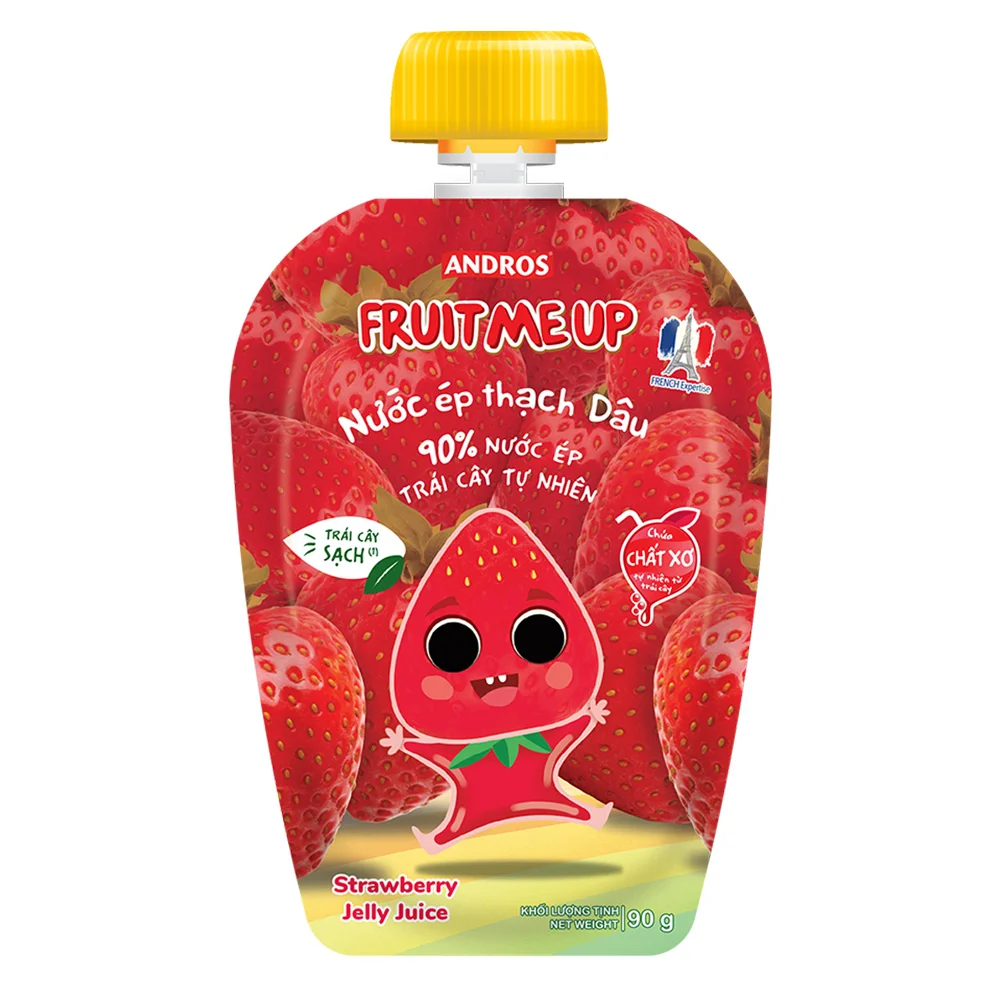 Combo 3 Fruit Me Up Nước ép thạch dâu túi 90g