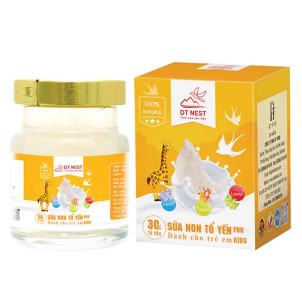 Sữa Non Tổ Yến chưng For Kids (Màng co 4 hũ)