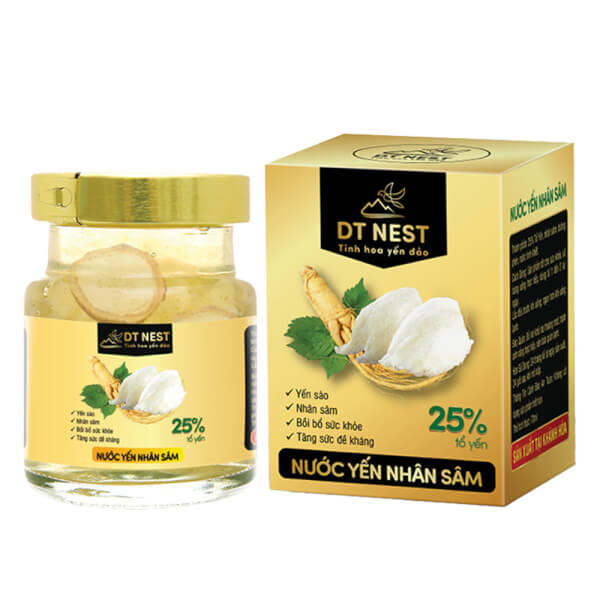 Tổ Yến Sâm chưng đường phèn (Màng co 4 hũ)