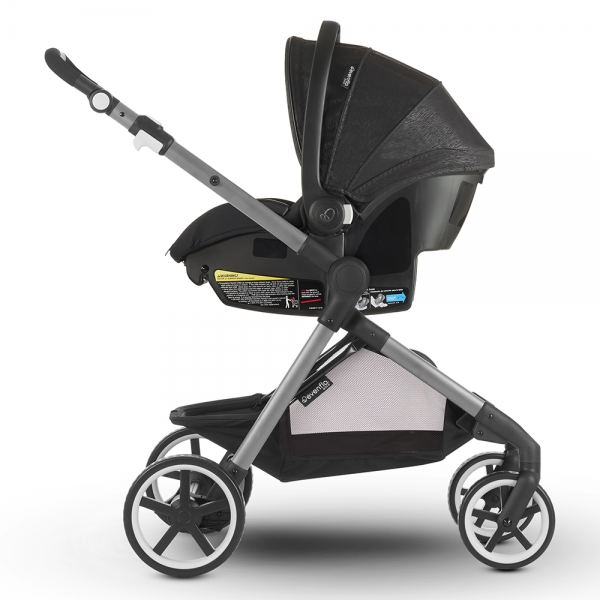 Bộ Xe Đẩy Nôi Xách Evenflo Gold Pivot Xpand Travel System Onyx