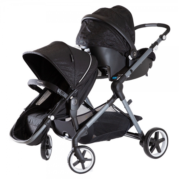 Bộ Xe Đẩy Nôi Xách Evenflo Gold Pivot Xpand Travel System Onyx