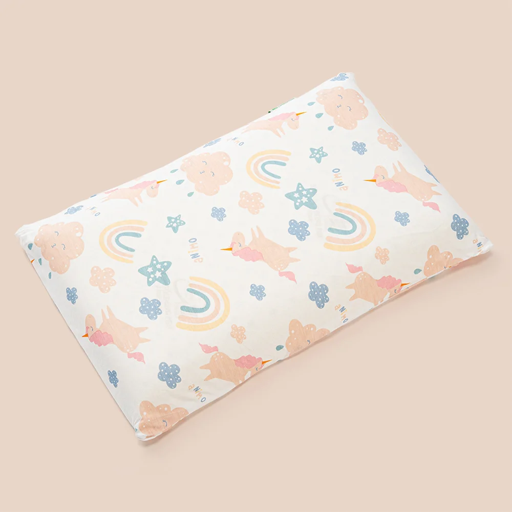 Gối cao su thiên nhiên Oval Baby Nửa màu hồng (Dorufoam)