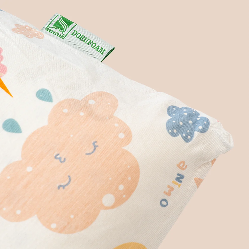 Gối cao su thiên nhiên Oval Baby Nửa màu hồng (Dorufoam)