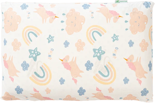 Gối cao su thiên nhiên Oval Baby Nửa màu hồng (Dorufoam)