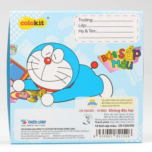 Bút sáp màu Thiên Long CR-C04/DO (10 màu)