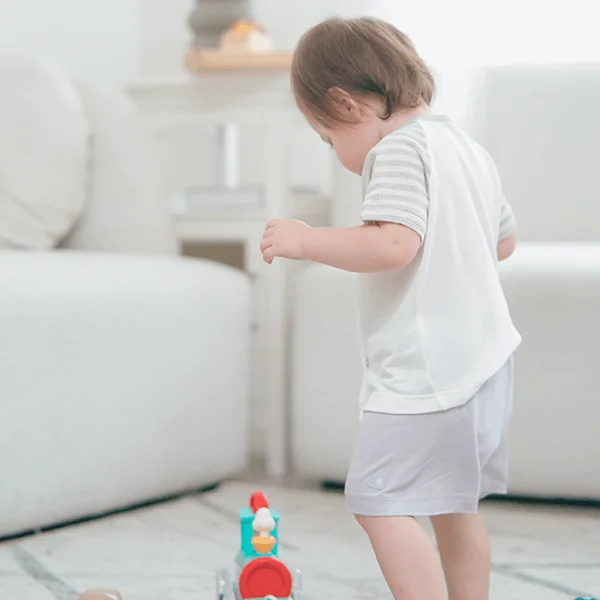 Bộ sơ sinh tính năng ngắn, vải lưới Animo I0322021 (0-12M,Xám)