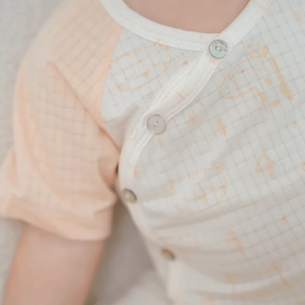 Bộ sơ sinh tính năng ngắn Chống muỗi Animo VĐ722016 (0-24M,Cam)