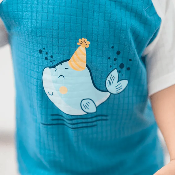 Bộ sơ sinh tính năng ngắn Chống muỗi Animo VĐ722014 (0-24M,Xanh)