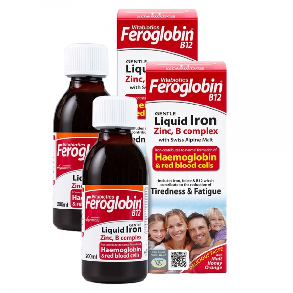 Combo 2 Siro bổ máu Feroglobin B12 Vitabiotic (200ml)