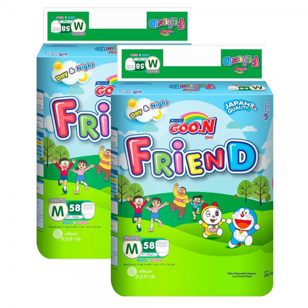 Combo 2 Tã quần Goo.n Renew Friend Jumbo (M, 7 - 12Kg, 58 miếng)