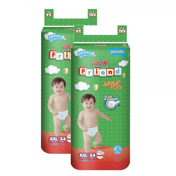 Combo 2 Tã quần Goo.n Friend XXL, 15-25kg, 34 miếng
