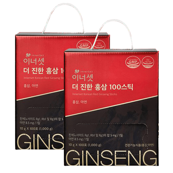 Combo 2 Nước Hồng Sâm Hàn Quốc Innerset Korean Red Ginseng Sticks (100 gói)