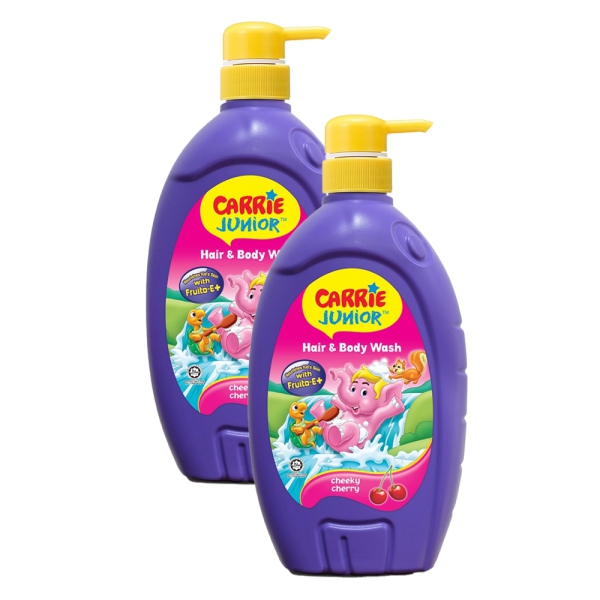 Combo 2 Tắm gội toàn thân Carrie Junior - hương Cherry 700G