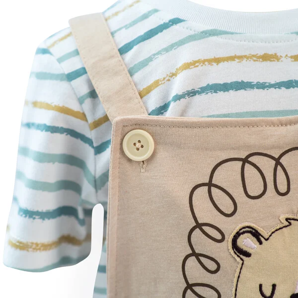 Bộ yếm bé trai ngắn, bst sư tử gầm gừ Animo B0322003 (6M-3Y)