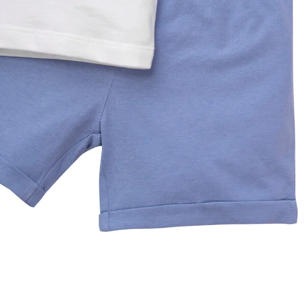 Bộ bé trai ngắn, bst xe rùa bíp bíp Animo HN522045 (6M-6Y,Trắng)