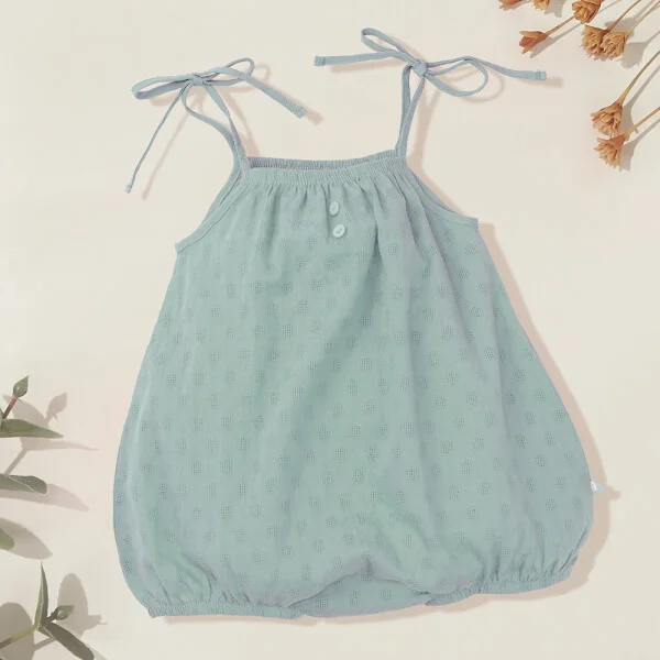 Bodysuit bé gái tam giác Animo TX522017 (0-12M,Xanh)