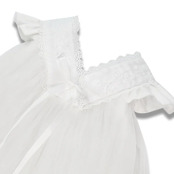 Đầm vải bé gái Animo TX422056 (2-6Y,Trắng)