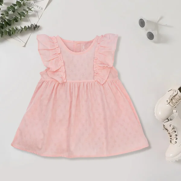 Đầm vải bé gái Animo TX422055 (6M-3Y,Hồng)