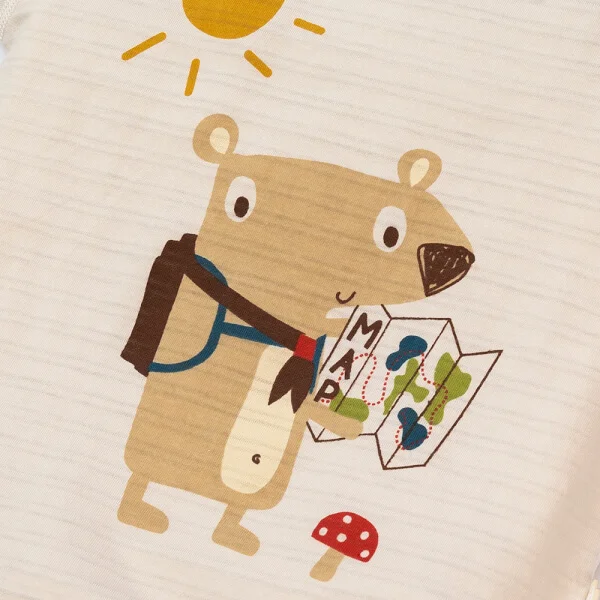 Set 2 bodysuit tam giác Ht thú cưng Animo M522001 -16 (0-12M,Nâu nhạt)