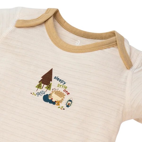 Set 2 bodysuit tam giác Ht thú cưng Animo M522001 -16 (0-12M,Nâu nhạt)