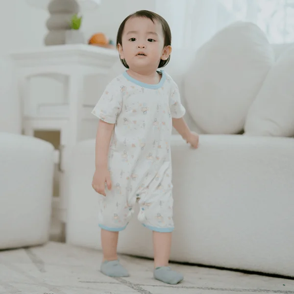 Set 2 bodysuit đùi Ht voi Animo M522005-20 (0-12M,Xanh biển)