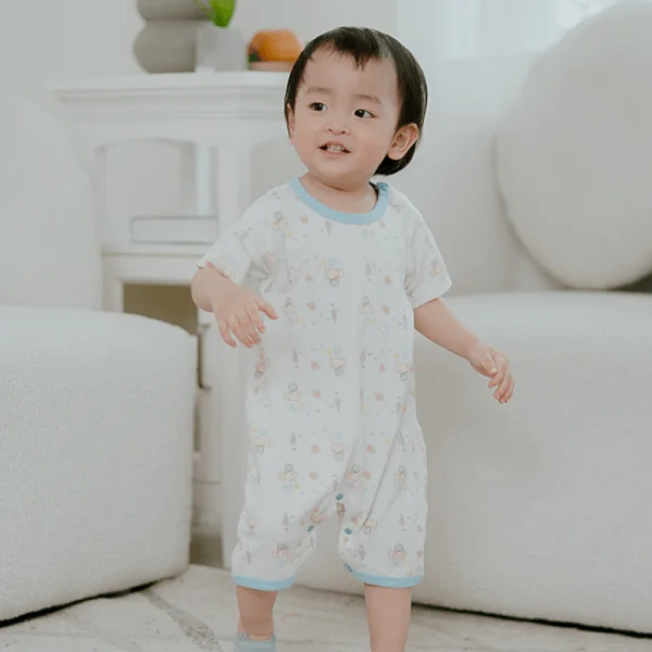 Set 2 bodysuit đùi Ht voi Animo M522005-20 (0-12M,Xanh biển)