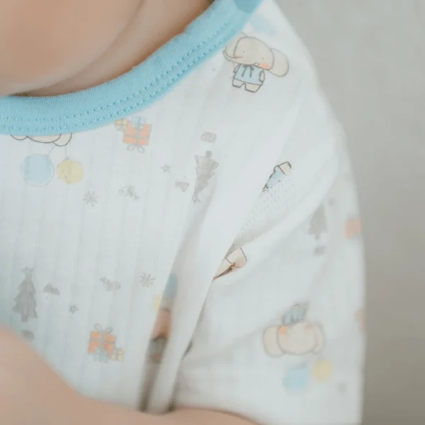 Set 2 bodysuit đùi Ht voi Animo M522005-20 (0-12M,Xanh biển)