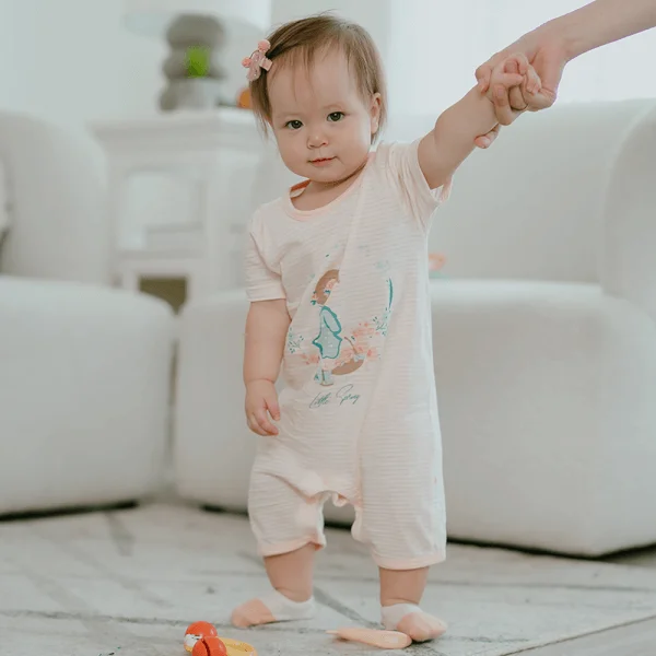 Set 2 bodysuit đùi Ht búp bê Animo M522004-19 (0-12M,kem)