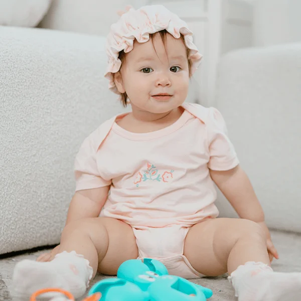 Set 2 bodysuit tam giác Ht hoa Animo M522002-17 (3-6M,hồng)