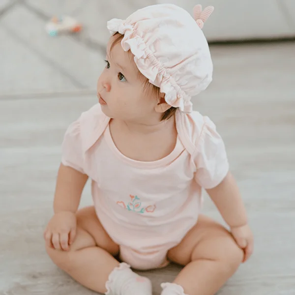 Set 2 bodysuit tam giác Ht hoa Animo M522002-17 (3-6M,hồng)