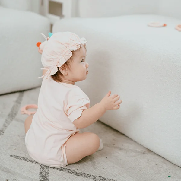 Set 2 bodysuit tam giác Ht hoa Animo M522002-17 (3-6M,hồng)