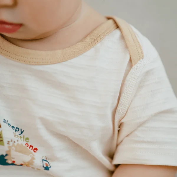 Set 2 bodysuit tam giác Ht thú cưng Animo M522001-16 (3-6M,Nâu nhạt)