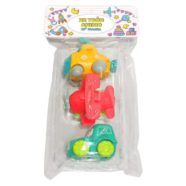 Túi 3 xe trớn  phương tiện giao thông ngộ nghĩnh Animo JS054502G