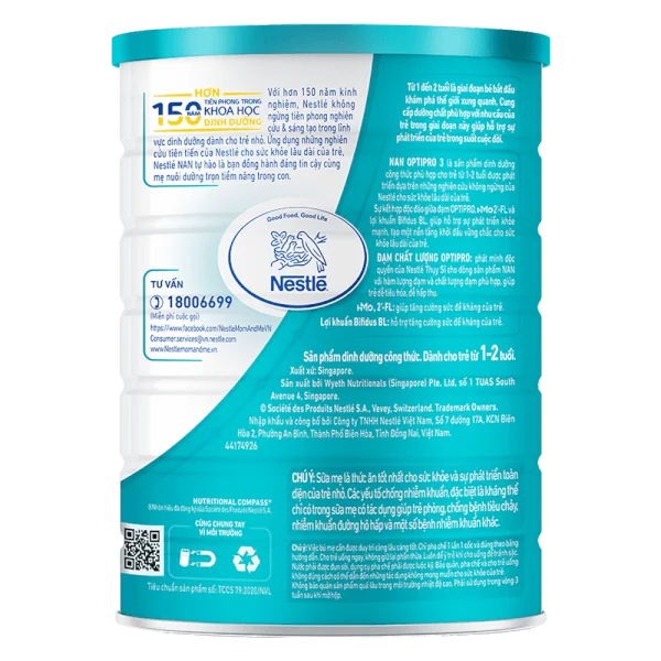 Sữa Nan Optipro 3 1.6kg, HMO (1-2 tuổi)