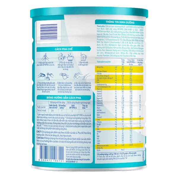 Sữa Nan Optipro 4 1.6kg, HMO (2-6 tuổi)