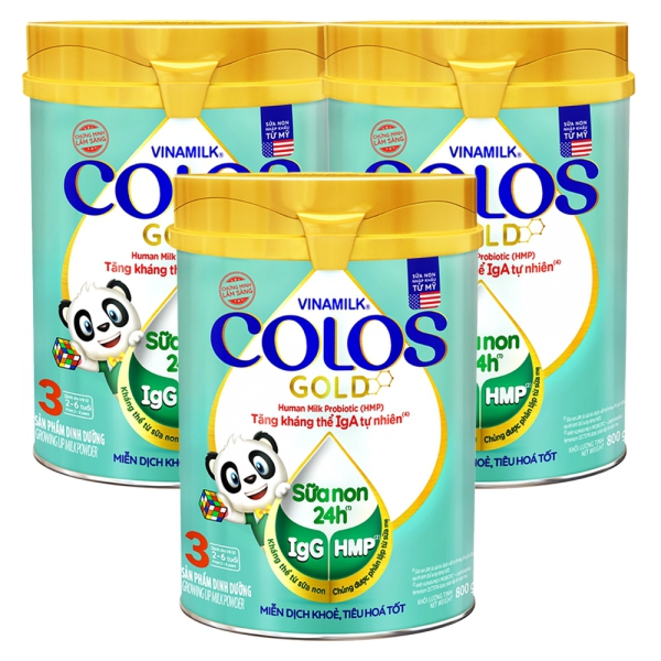 Combo 3 Sữa Vinamilk ColosGold số 3 800g (2-6 tuổi)