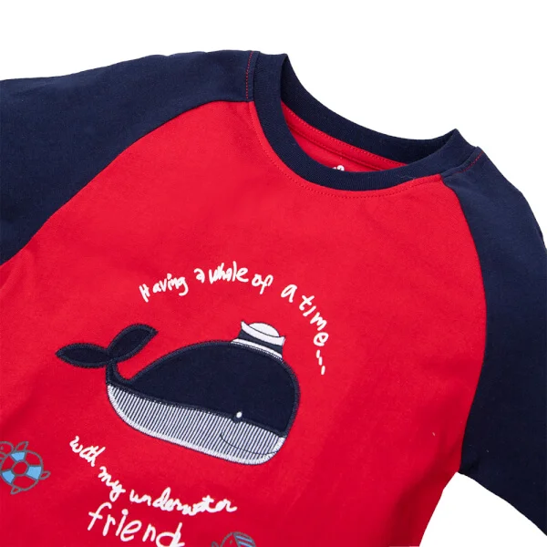 Bộ bé trai dài Bst Biển sâu dậy sóng Animo HN1022084 (6M-6Y, Đỏ)