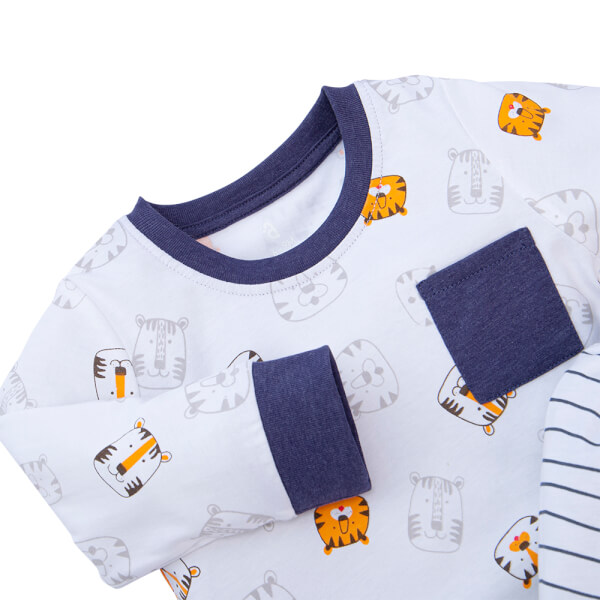 Bộ bé trai dài, BST Bé dần Animo HN622035 (6M-3Y,Trắng)