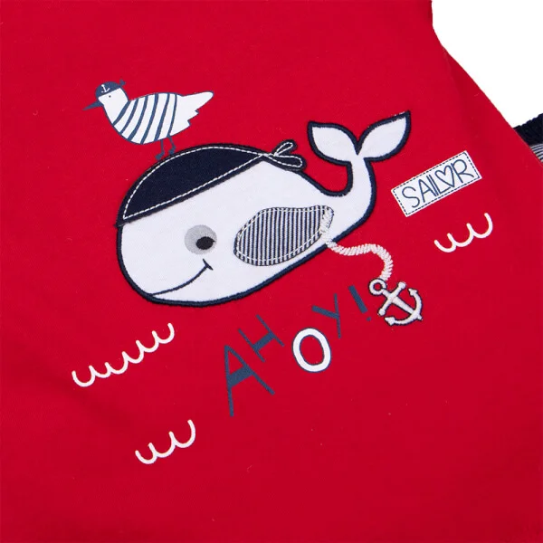 Bộ bé trai ngắn Bst Biển sâu dậy sóng Animo HN1022082 (6M-6Y, Đỏ)